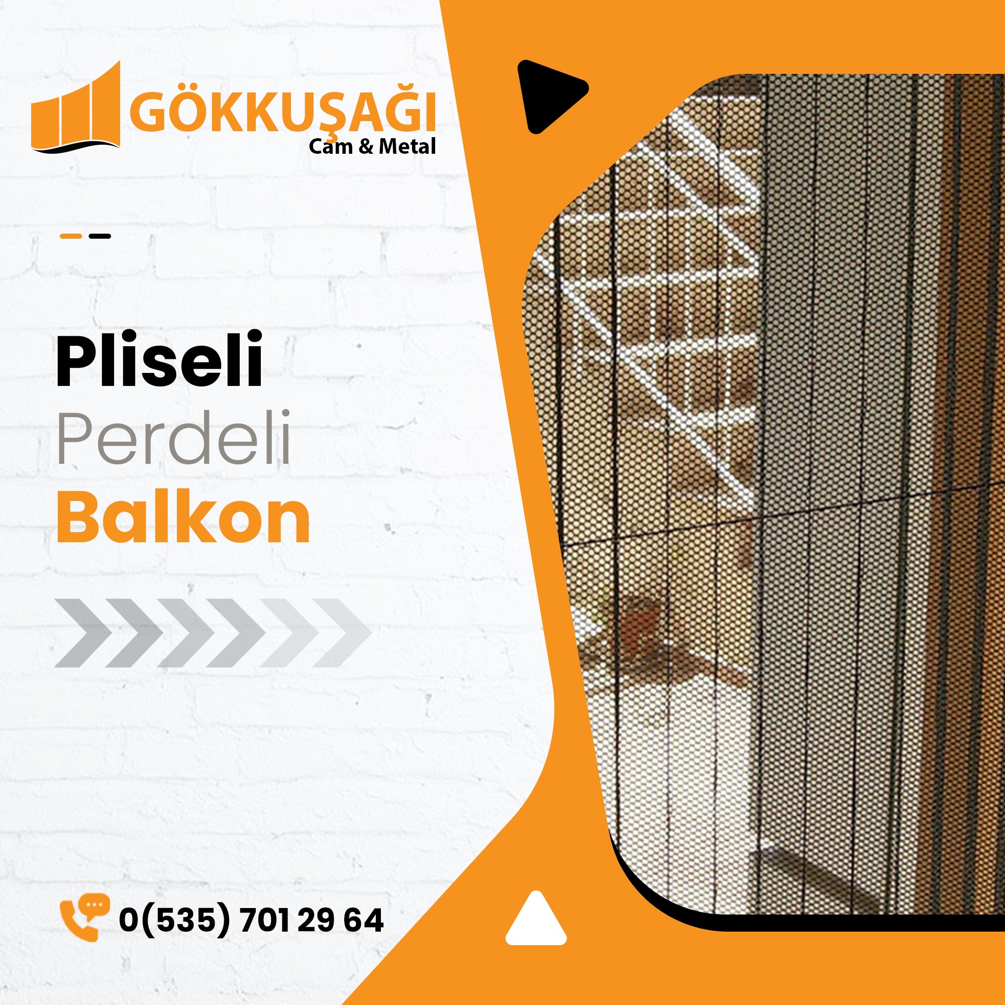 Karatay Pliseli Perdeli Cam Balkon